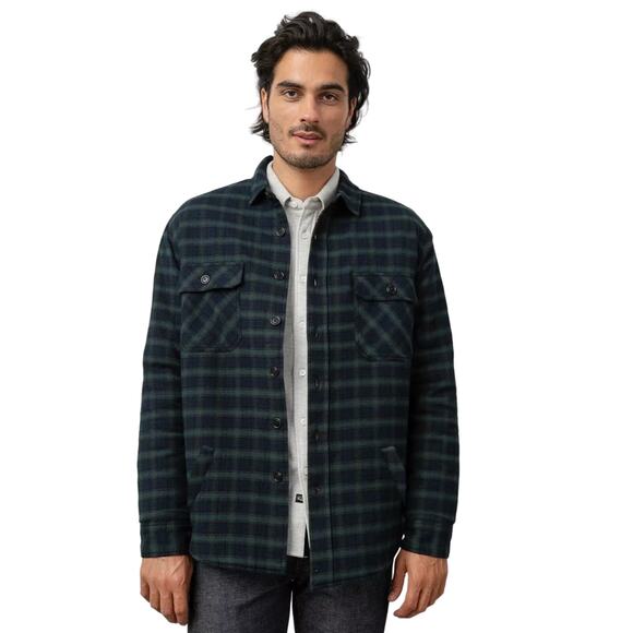 Rails Men's Worthing Flannel Shirt Jacket quilted lined shadow glenn size 2XL